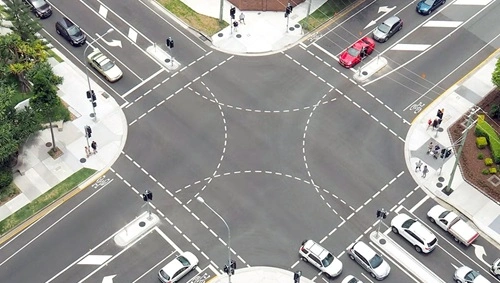 Change Lanes In An Intersection